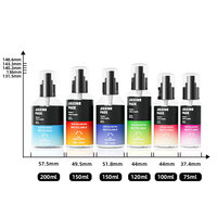 Bouteille de luxe à épaule oblique 100ml 120ml 150ml 200ml bouteille de pulvérisation de toner en plastique PET pour salle de brume fine, atomiseur d'alcool pour le corps et le visage