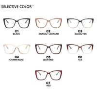 Lunettes unisexes anti-lumière bleue œil de chat carrées, monture optique pleine monture personnalisée avec verres plats