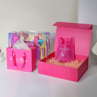 Maßgefertigte Luxus Rosa Papier Verpackung Faltbare Schuh-Geschenkbox Magnetische Papierbox Verpackung Mit Magnetverschluss