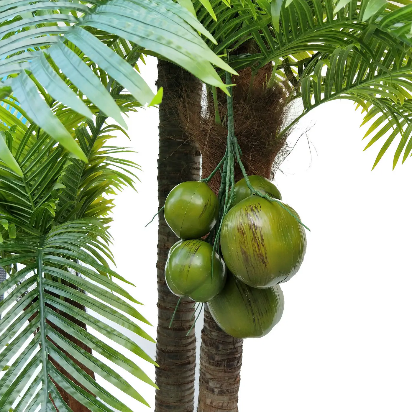 Artificial Coconut Fruit Green Coconuts Plastic Plant On Sale For Coconut Date Palm Tree Decor