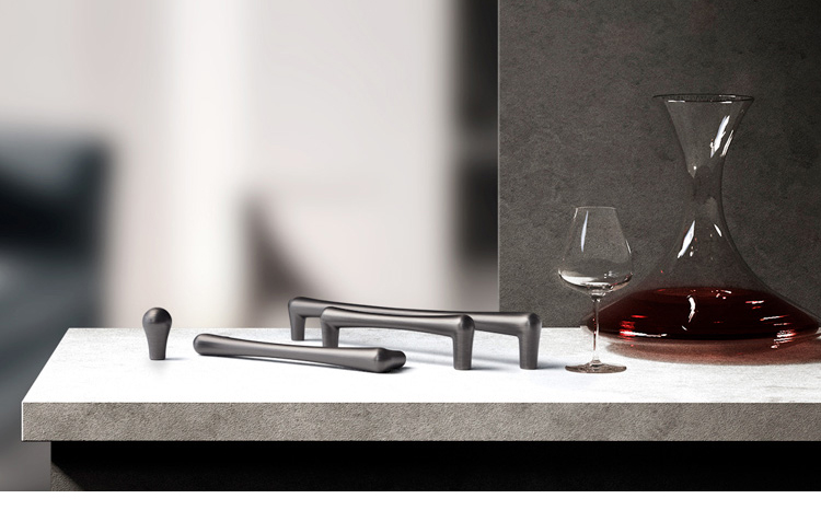 EADER water drop shape Modern minimalist handle wardrobe cabinet drawer Nordic gray door handle