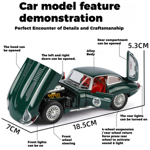 Modellino Auto in Metallo Pressofuso ad Alta Simulazione <span class=keywords><strong>1</strong></span>:<span class=keywords><strong>24</strong></span> per E-Type, Giocattolo per Bambini, Regalo di Compleanno, Decorazione per la Casa - Product Image 2