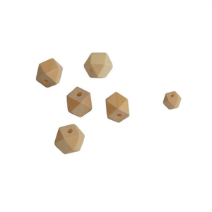 Perline di legno ottagonali ILAN 16 mm naturali per artigianato - Product Image 1