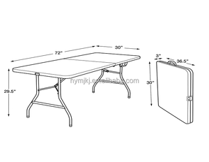 Factory Direct Durable HDPE Plastic Outdoor <strong>Folding</strong> <strong>Table</strong> Sturdy Portable Design for Modern <strong>Dining</strong> Foldable Modern Outdoor - Product Image 2