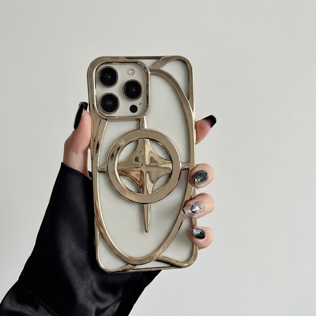 Plating Anti-fall Hollow Matte New Design Trending Phone Case Shining Star Case for iPhone 17 16 15 14 13 12 11 Series Covers