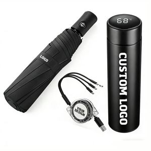 Portable <b>Windproof</b> Folding Wind Proof <b>Umbrella</b> Automatic Outdoor Garden 3 Fold for Restaurant Sunshade - Product Image 1