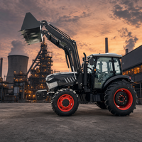 Tracteur robuste à quatre roues motrices de 80 CV avec cabine climatisée, système hydraulique puissant, levage haute performance pour les tâches agricoles professionnelles