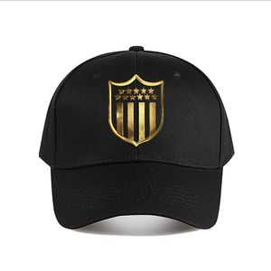 Cappellino da Baseball Regolabile a 6 Pannelli con Motivo a Fiocchi Sportivi in Poliestere 100% Edizione Oro - Per Tifosi di Calcio dell'Uruguay da Montevideo - Product Image 1