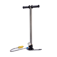 Pabrik Menjual Pompa Tangan 3 Tahap Tekanan Tinggi OEM ODM 4500psi 310 BAR dengan Filter Besar untuk Pengisian Udara Berburu