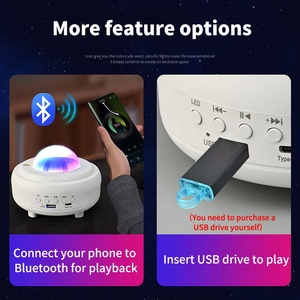 Rechargeable Aurora Star Projector Night Light, Built-in Lithium Battery Moon Sky Projection <b>Lamp</b> For Bedroom Party Home Decor - Product Image 5