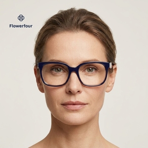 Montature per Occhiali in Acetato Tartarugato, Forma Quadrata, Montatura Completa, Unisex per Uso Quotidiano - Product Image 1