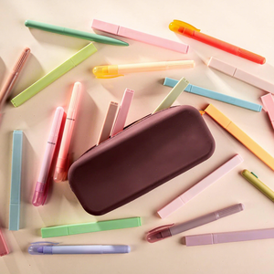 Étui à crayons en silicone souple avec fermeture éclair (raisin) - Taille moyenne pour les écoles et les bureaux - Product Image 2