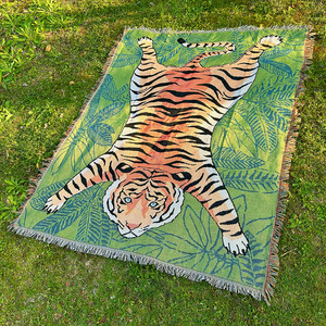Manta de Camping Personalizada de Polialgodón con Patrón Geométrico para Exteriores, Tapete de Picnic, Cubre Sofá, Tapiz para Cabecera de Cama y Toalla - Product Image 3