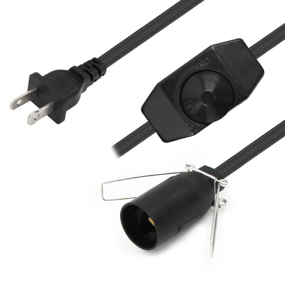 E12 E14 держатель лампы для внутреннего помещения подвесная вилка США штекер шнур питания кабель с диммером переключатель лампы Розетка