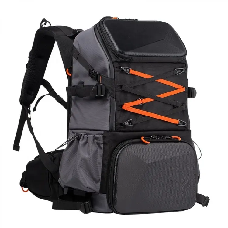 K & F Concept-riñonera de transporte para cámara fotográfica, bolso lateral impermeable, mochila para cámara con cubierta para lluvia