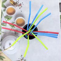 Fantaisie 9mm Décorations En Plastique Pailles Artistique Jetable Boba 200mm pour Ce Tube De Boisson Jetable De Machine Colorée Avec Paille