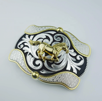 Grossistes personnalisables New Western Cowboy Boucle de ceinture Vintage Silvers Golds Boucle de ceinture