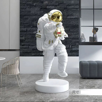 Figurines modernes personnalisées en résine, statue en fibre de verre, sculpture d'astronaute