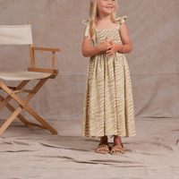 Robe Zèbre Smocking pour Bébés Filles, Vêtements Décontractés d'Été pour Enfants, Jupe de Grossiste, Collection Boutique