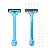 Rasoir jetable à lame unique en acier inoxydable XR avec logo personnalisé et manche en plastique pour hommes, emballage sur carte suspendue