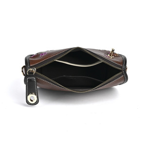Ando <b>Bag</b> Floral Embossed Genuine Leather <b>Shoulder</b> <b>Bag</b> Women Vintage Cowhide <b>Small</b> Crossbody Purse - Product Image 4