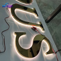 Enseigne LED 3D personnalisée en acier inoxydable rétroéclairée, compatible HomeKit, transformateur DC, télécommande, pour mariages, boutiques, maison, bureau