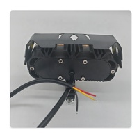 5-Modus Motorrad-Scheinwerfer mit Rotem Tagfahrlicht Blitzmodus LED-Scheinwerfer Mini-Fahrlicht Arbeitslicht Nebelscheinwerfer für Auto JA86