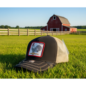 Cappello Trucker Ricamato con Motivo di Gallo, Regolabile, in Rete, Unisex, Casual, per Adulti, a 6 Pannelli - Product Image 2