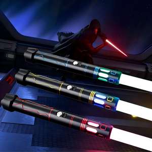 Espada Láser LED con Patente Exclusiva, Llama Fantasma, Cambio de Color Rojo, Verde y Azul, Colección de Cuchillas, Cable de Carga Rápida, Sable de Luz <span class=keywords><strong>Damien</strong></span> - Product Image 1