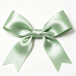 Cinta de Lazo Geométrica Pre-atada de Poliéster/Algodón Azul Claro con Estampado de Lámina Dorada, Certificada OEKO-TEX, en Varios Tamaños - Product Image 4