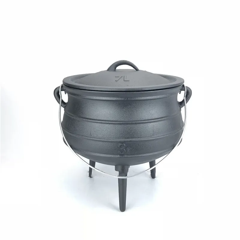 SJP210 non stick Large heavy cooking pots Outdoor camping cast iron big pot cauldron for cook