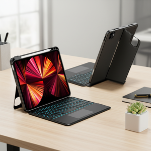 เคสคีย์บอร์ดไร้สายแบบถอดได้บางเฉียบ <span class=keywords><strong>ราคา</strong></span>โรงงาน ขายส่ง พร้อมขาตั้งหมุนได้ 360 องศา สำหรับ <span class=keywords><strong>iPad</strong></span> Air 10.9 นิ้ว/11 นิ้ว - Product Image 1