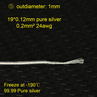 Fil de connexion en argent pur 99,999 % -190°C, 0,5 mm, 1 mm, pour câble audio DIY, haut-parleur, casque, caméra de voiture, ligne électrique