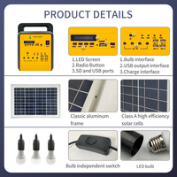 Système d'énergie solaire LED 10W IP54 en ABS pour usage domestique, garantie de 2 ans, générateur multifonction, lanterne de camping, certifié RoHS CE