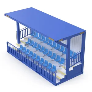 20ft Portable Prefab Container Bleachers Sporting Event Bleachers Tribune Seats Made From Container