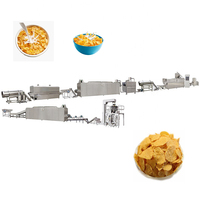 Ligne de production de flocons de maïs à haute efficacité, extrudeuse de céréales à double vis, machine à flocons d'avoine, ligne de production de céréales au yaourt