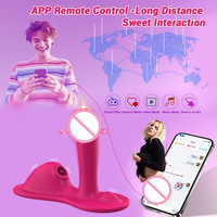 Vibrateur Dildo Papillon Portable pour Culotte, à Télécommande par Application, pour Position Assise et Vibrations, avec Fonction de Friction et de Poussée, pour Adultes, à Fixation sur Selle de Vélo