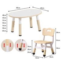 Table de table Graffiti moderne et mignonne réglable en hauteur Table d'activités pour enfants aux cacahuètes Table de jeu multi-activités pour enfants