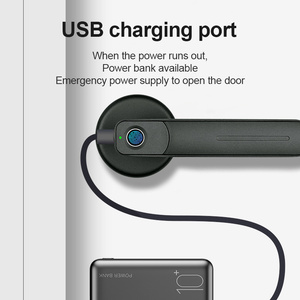 एकल संभाल फिंगरप्रिंट तरल प्रदर्शन ताला फिंगरप्रिंट/यांत्रिक कुंजी के साथ अनलॉक आवाज शीघ्र स्मार्ट deadbolt दरवाज़ा बंद - Product Image 6