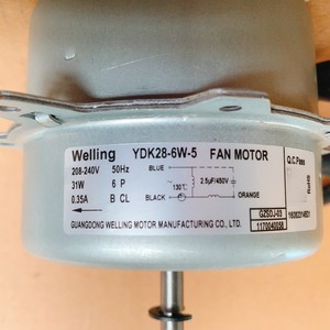 มอเตอร์พัดลม YDK28-6W-5 208-240V 31W 50Hz สำหรับเครื่องปรับอากาศกลางแจ้ง - Product Image 1