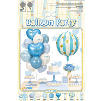 Kit d'arche de ballons multicolores 25 pièces, ensemble de ballons de fête, ballons cœur en aluminium et ballons 4D en forme de montgolfière, décoration pour anniversaires et fêtes, vente en gros