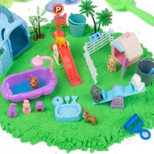 Bassin sensoriel pour enfants Montessori Maternelle Plateau <span class=keywords><strong>de</strong></span> <span class=keywords><strong>sable</strong></span> sur le thème des animaux <span class=keywords><strong>Jeu</strong></span> d'éducation précoce Jouet éducatif inspirant pour les enfants - Product Image 3