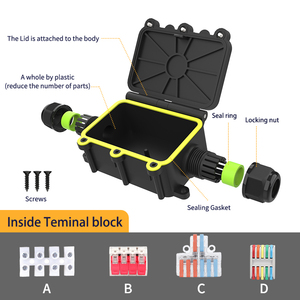 Junction Box Underground Lighting Dustproof Screw Ip68 Plastic Waterproof Electrical Junction Box