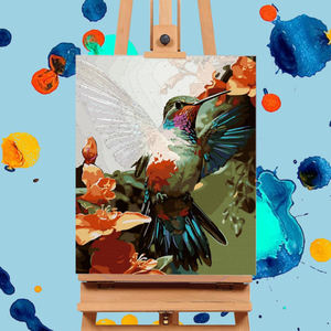 צבע אקרילי על ידי מספרים ערכה diy 30*40 ס "מ מודפס קריקטורה תמונה נוף עם מנורת פרפר עבור עריכות הבית ומתנות - Product Image 5