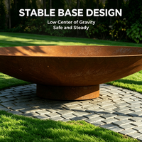 Brasero moderne en acier Corten de différentes tailles, personnalisable, écologique, pour bois de chauffage et barbecue en extérieur, idéal pour le camping et les fêtes