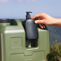 Contenedor de Almacenamiento de Agua de PE de Grado Alimenticio Libre de BPA, Bidón de Agua Portátil para Acampar al Aire Libre con Grifo, Jarra de Agua de Gran Capacidad de 3 a 25L