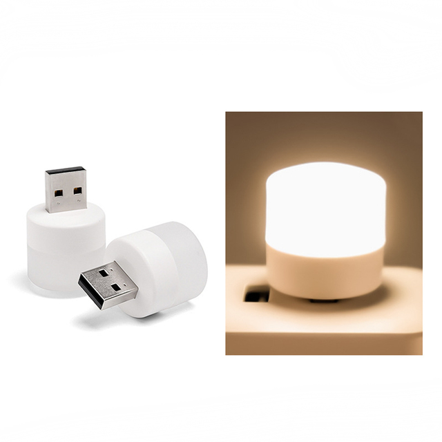 LED Eye Protection Reading Light Small Round Night Light Portable Mini Usb Light
