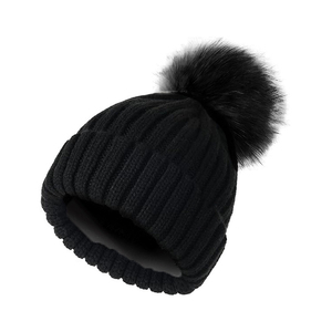 Custom Label Silk Satin Lined Lining Inside Ribbed Embroidered Knitted <strong>Beanie</strong> Hat With <strong>Pom</strong> <strong>Pom</strong> Winter Knitted Hats <strong>Beanie</strong> Hat - Product Image 6