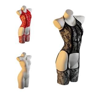 ملابس داخلية مثيرة من الدانتيل، بودي سوت بحمالات مغرية، جوارب طويلة، زي موحد من النايلون، تصنيع حسب الطلب - Product Image 5