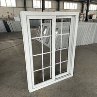 Fenêtre coulissante en vinyle de conception moderne américaine Cadre Upvc économe en énergie Écran magnétique en PVC durable Modèle d'ouverture horizontale